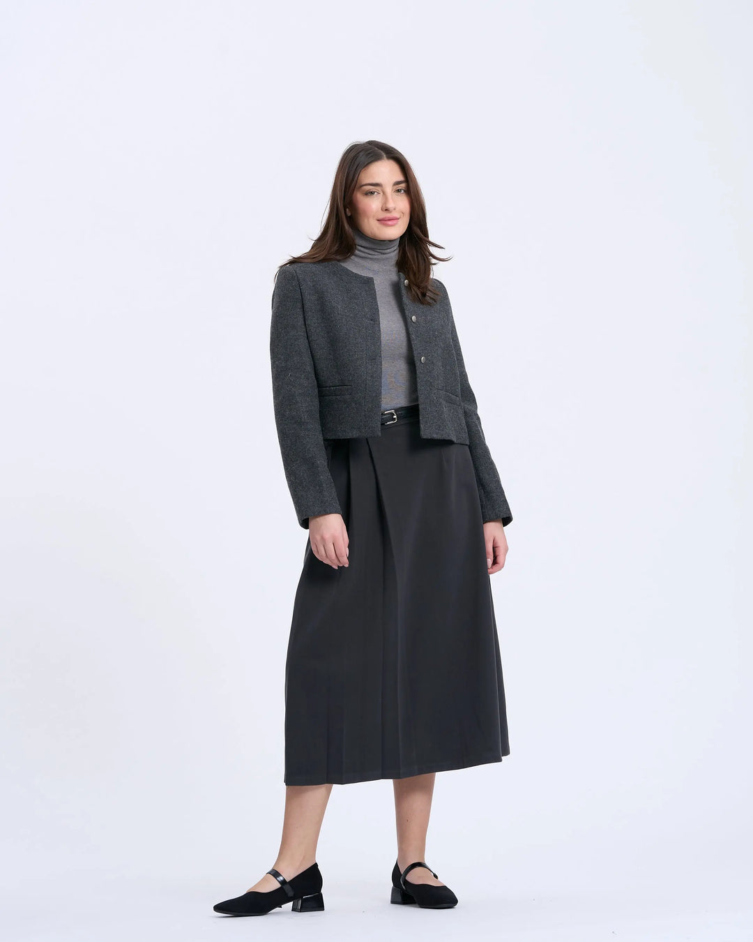An image of a   2234Q Minimalist Cropped Jacket by  Mirra Masa
