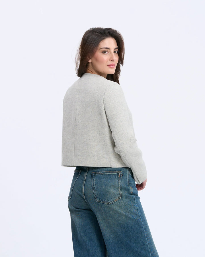 An image of a   2234Q Minimalist Cropped Jacket by  Mirra Masa