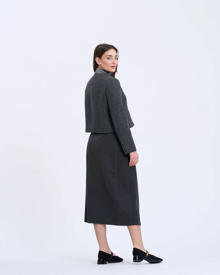 An image of a   2234Q Minimalist Cropped Jacket by  Mirra Masa