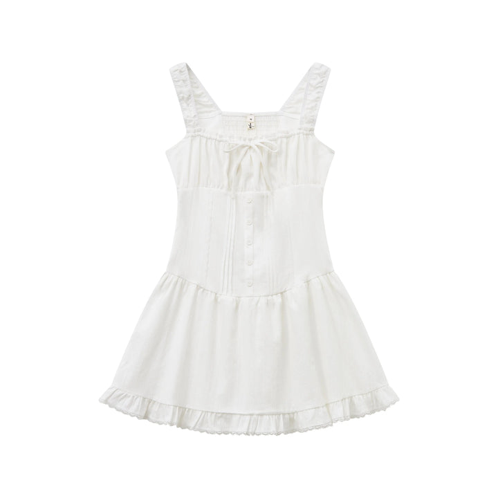 An image of a  White-Medium 23185 Mini Dress by  Mirra Masa