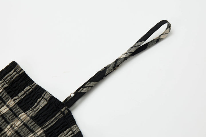 An image of a   23349 Checkered Slip Dress by  Mirra Masa
