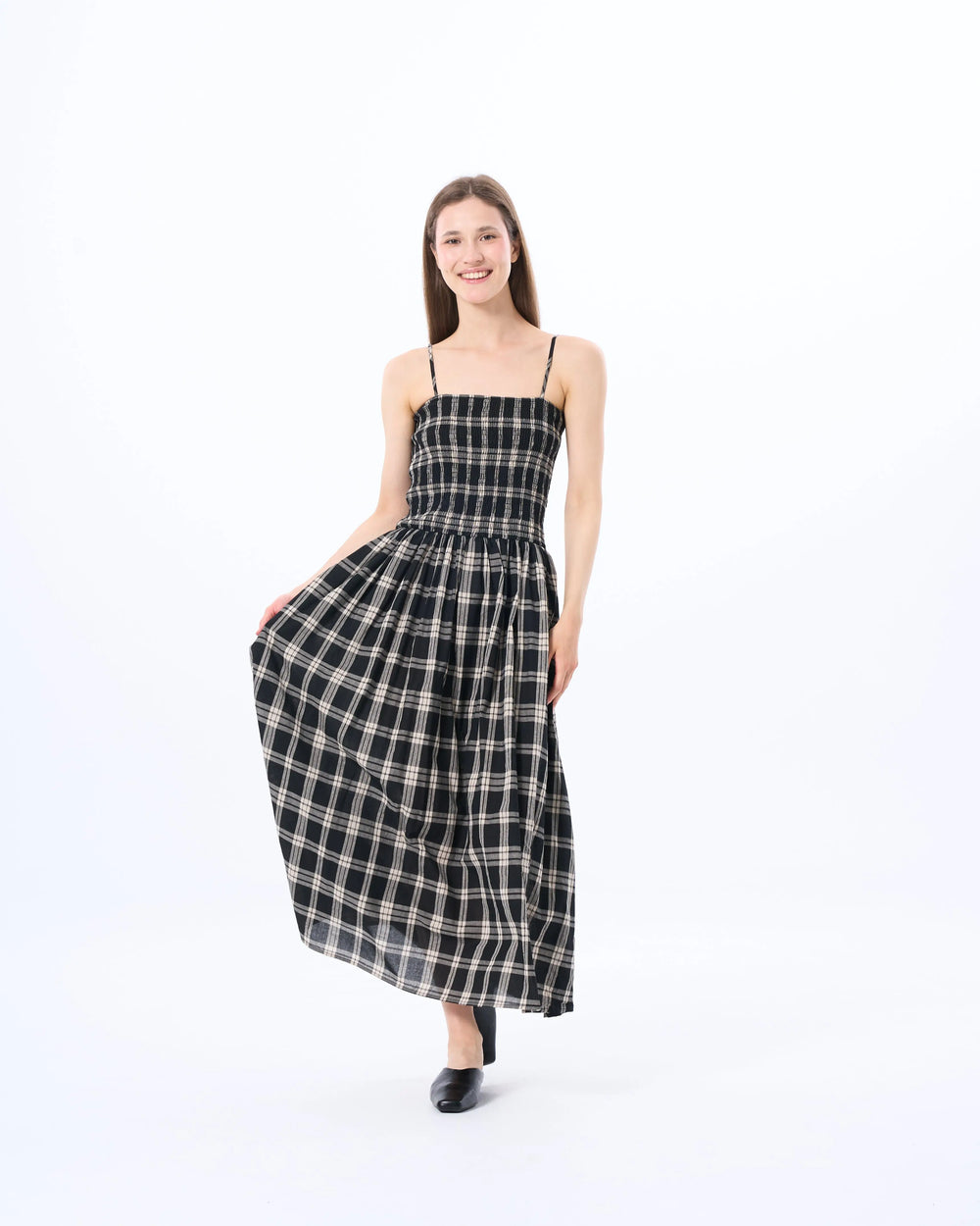 An image of a   23349 Checkered Slip Dress by  Mirra Masa