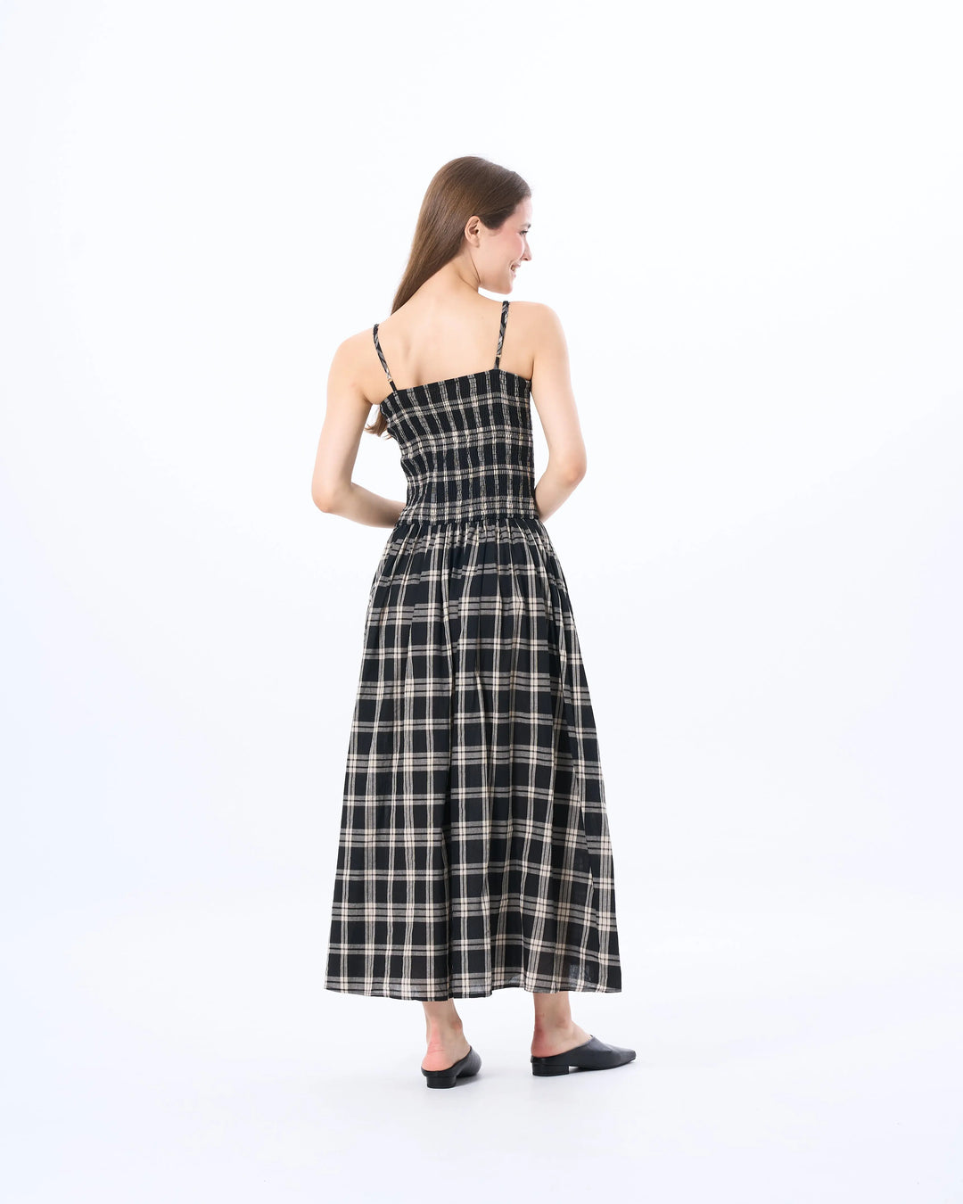 An image of a   23349 Checkered Slip Dress by  Mirra Masa