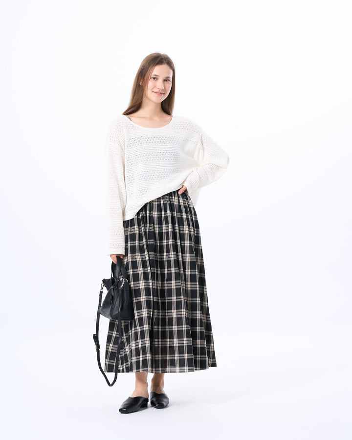 An image of a   23349 Checkered Slip Dress by  Mirra Masa