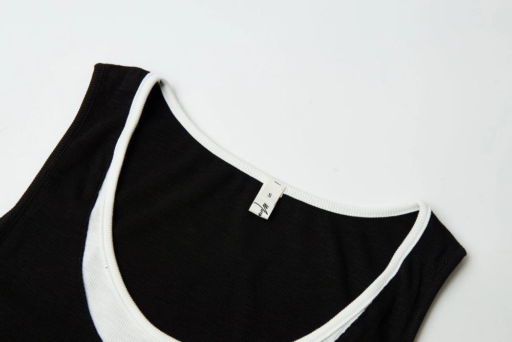 An image of a   23423 Layered Tank Top Dress by  Mirra Masa