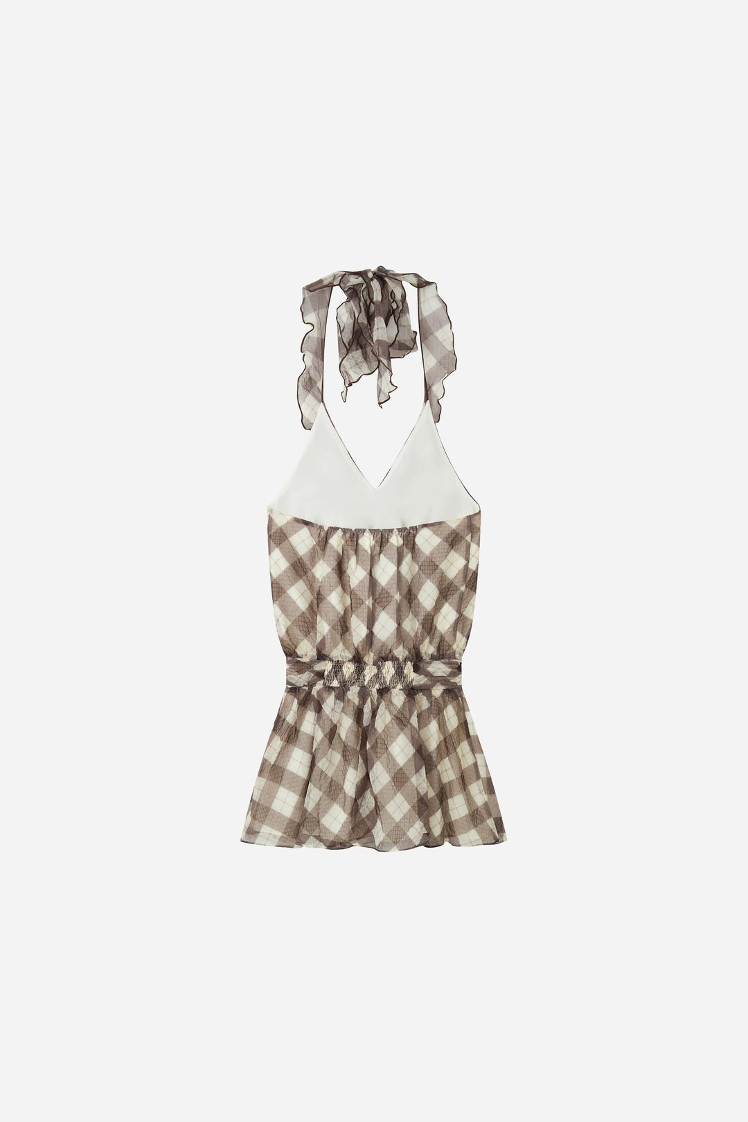 An image of a   23460 Draped and Cinched Halter Blouse by  Mirra Masa