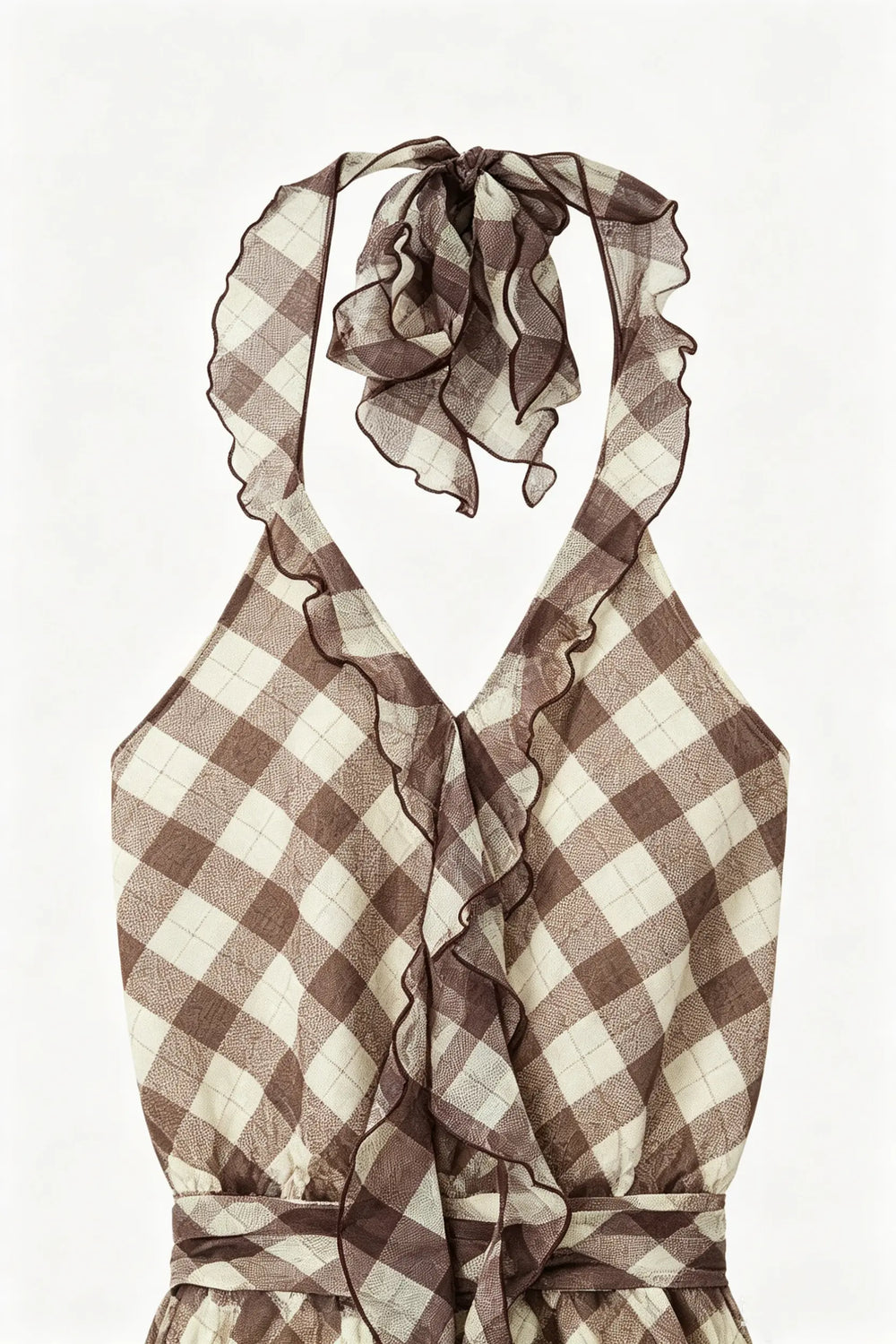 An image of a   23460 Draped and Cinched Halter Blouse by  Mirra Masa
