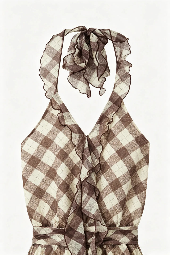 An image of a   23460 Draped and Cinched Halter Blouse by  Mirra Masa