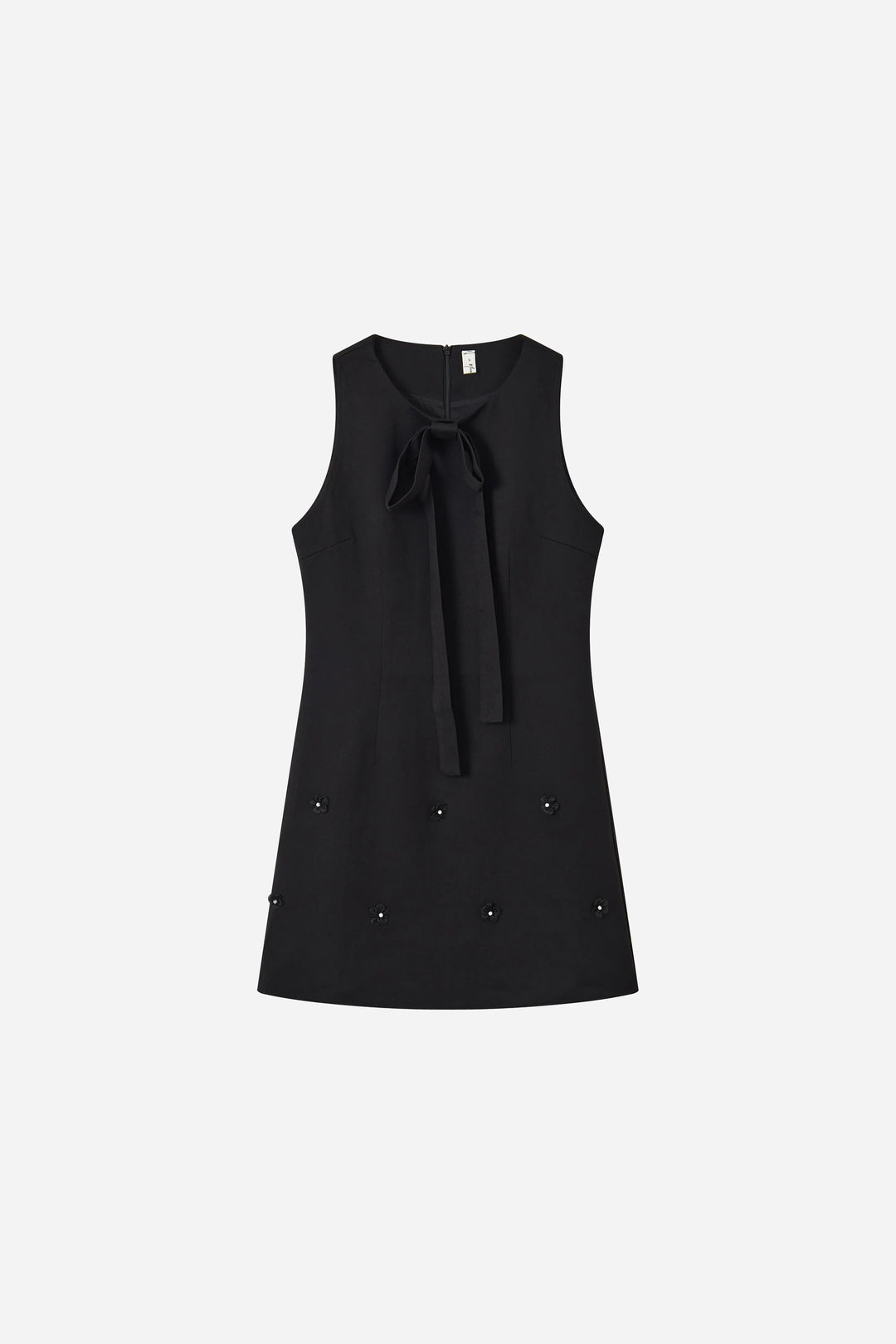 An image of a   23536 Pearl Embellished Bow Mini Dress by  Mirra Masa