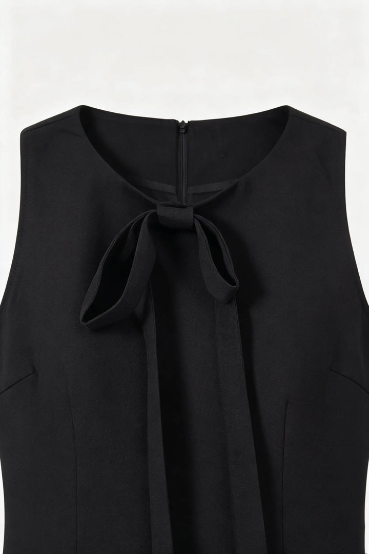 An image of a   23536 Pearl Embellished Bow Mini Dress by  Mirra Masa