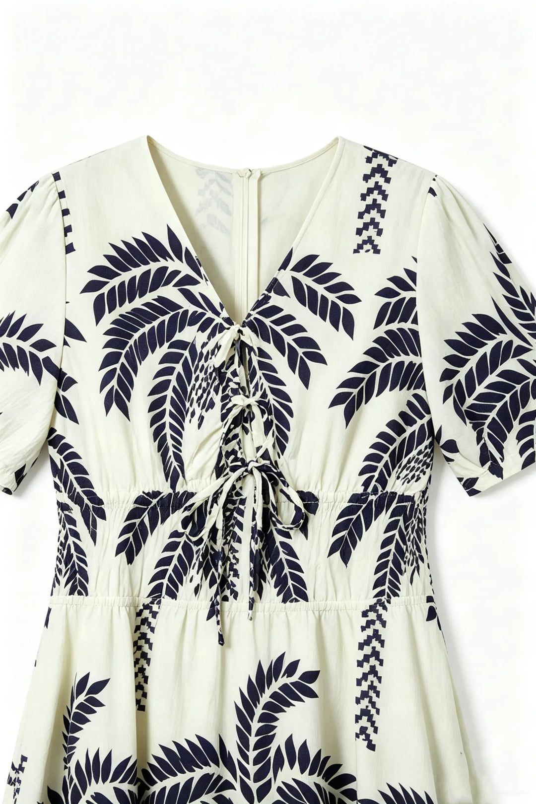 An image of a   23754 Indigo Flora Cinch Midi Dress by  Mirra Masa