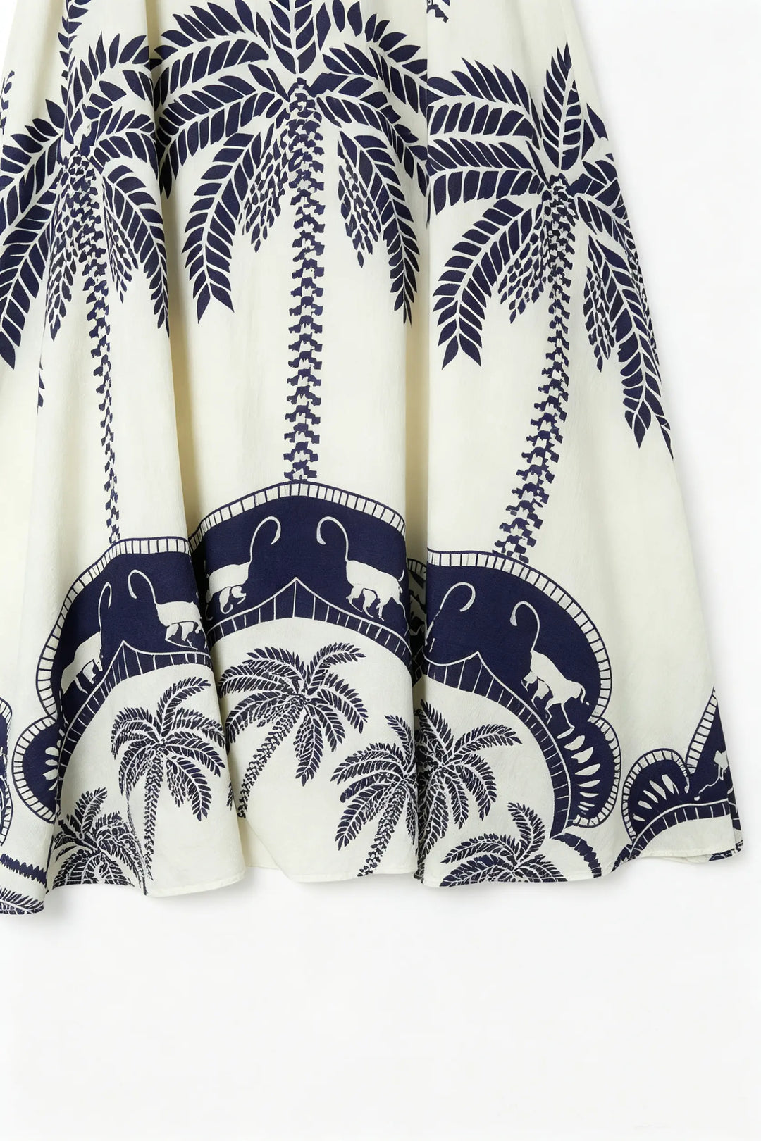 An image of a   23754 Indigo Flora Cinch Midi Dress by  Mirra Masa
