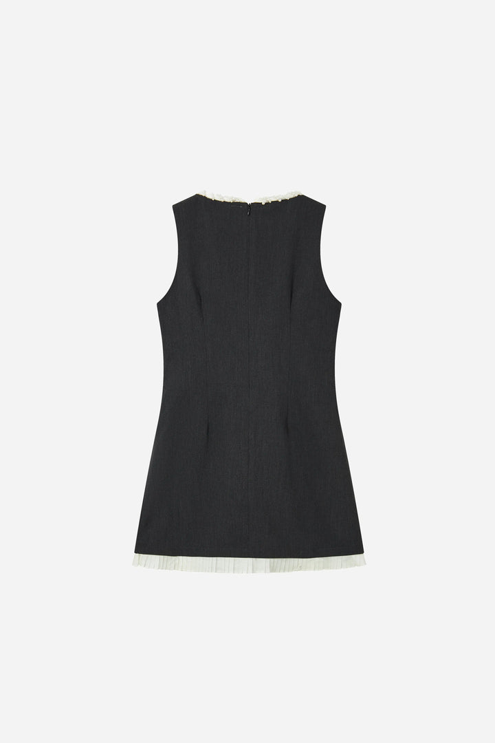 An image of a   23814 Pearl Detail Bow Mini Dress by  Mirra Masa