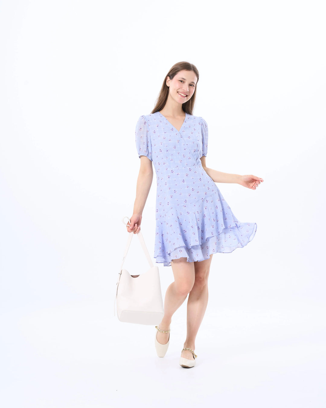 An image of a  Light Purple / Medium 23835 Short-Sleeve Dress by  Mirra Masa