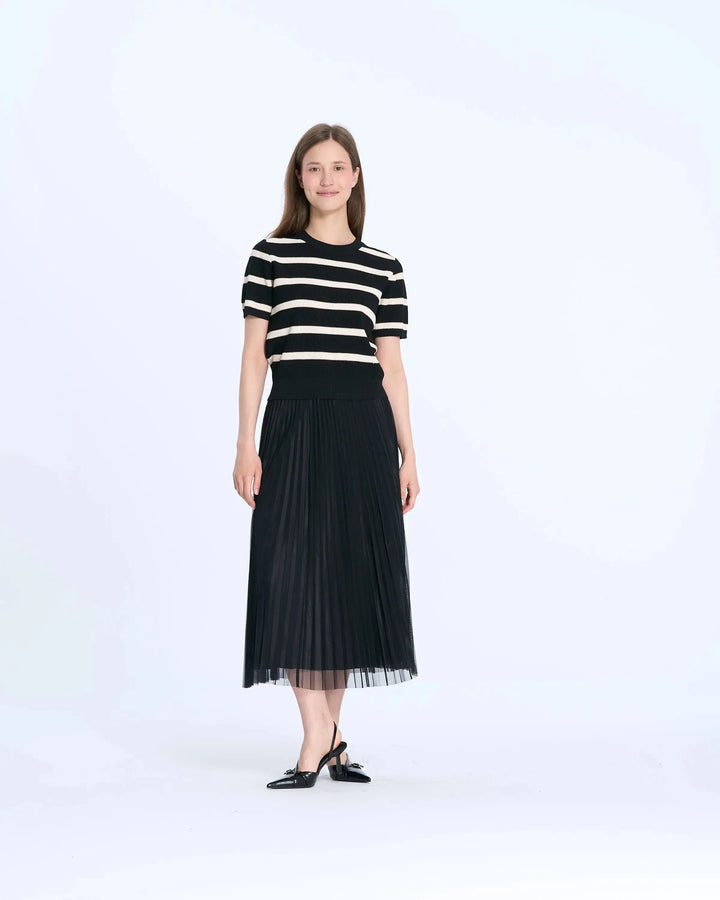 An image of a   25175 Basic Stripe T-Shirt by  Mirra Masa