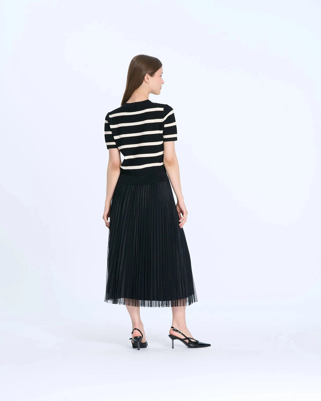 An image of a   25175 Basic Stripe T-Shirt by  Mirra Masa