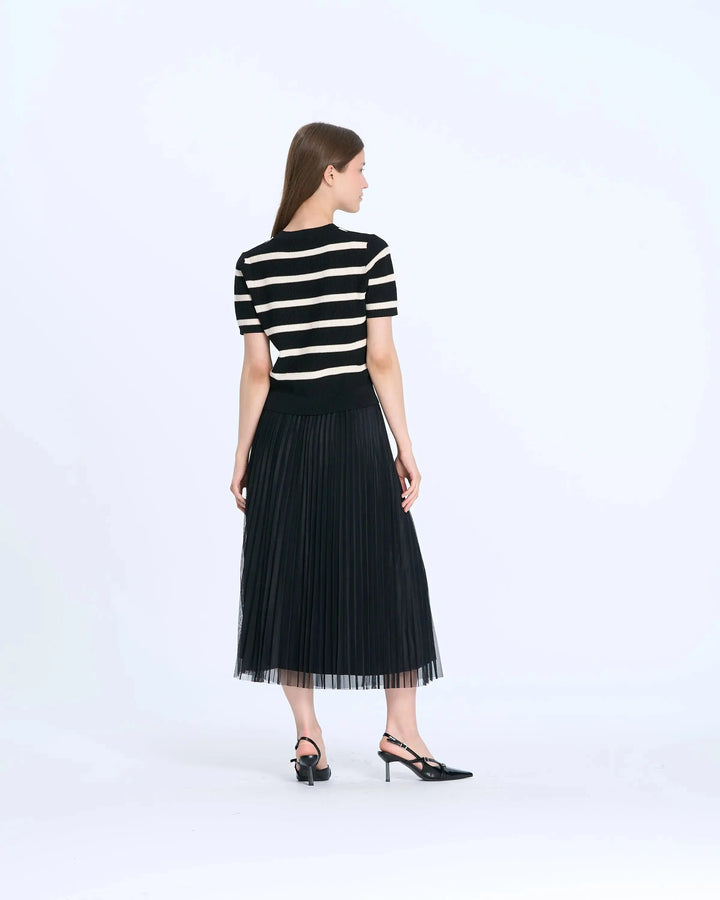An image of a   25175 Basic Stripe T-Shirt by  Mirra Masa