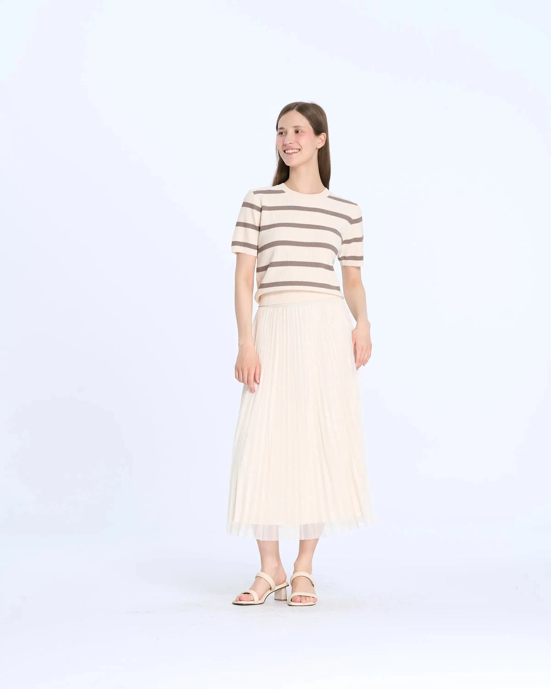 An image of a   25175 Basic Stripe T-Shirt by  Mirra Masa