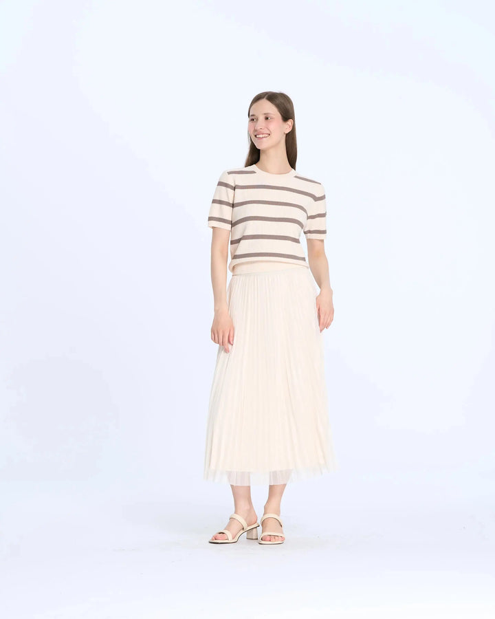 An image of a   25175 Basic Stripe T-Shirt by  Mirra Masa