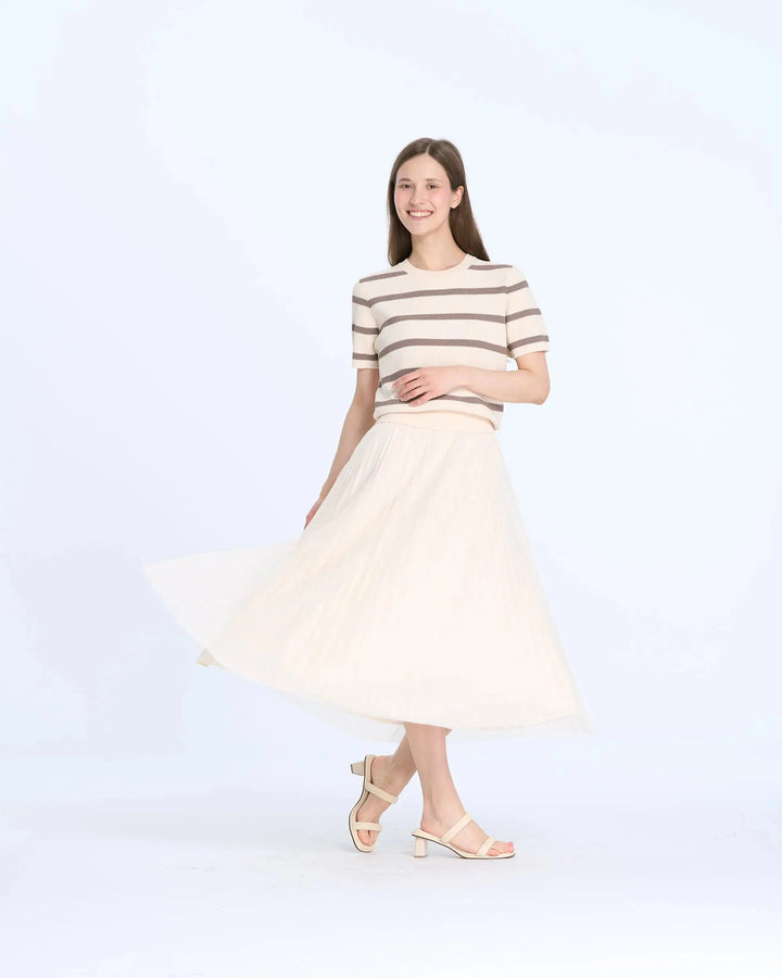 An image of a   25175 Basic Stripe T-Shirt by  Mirra Masa