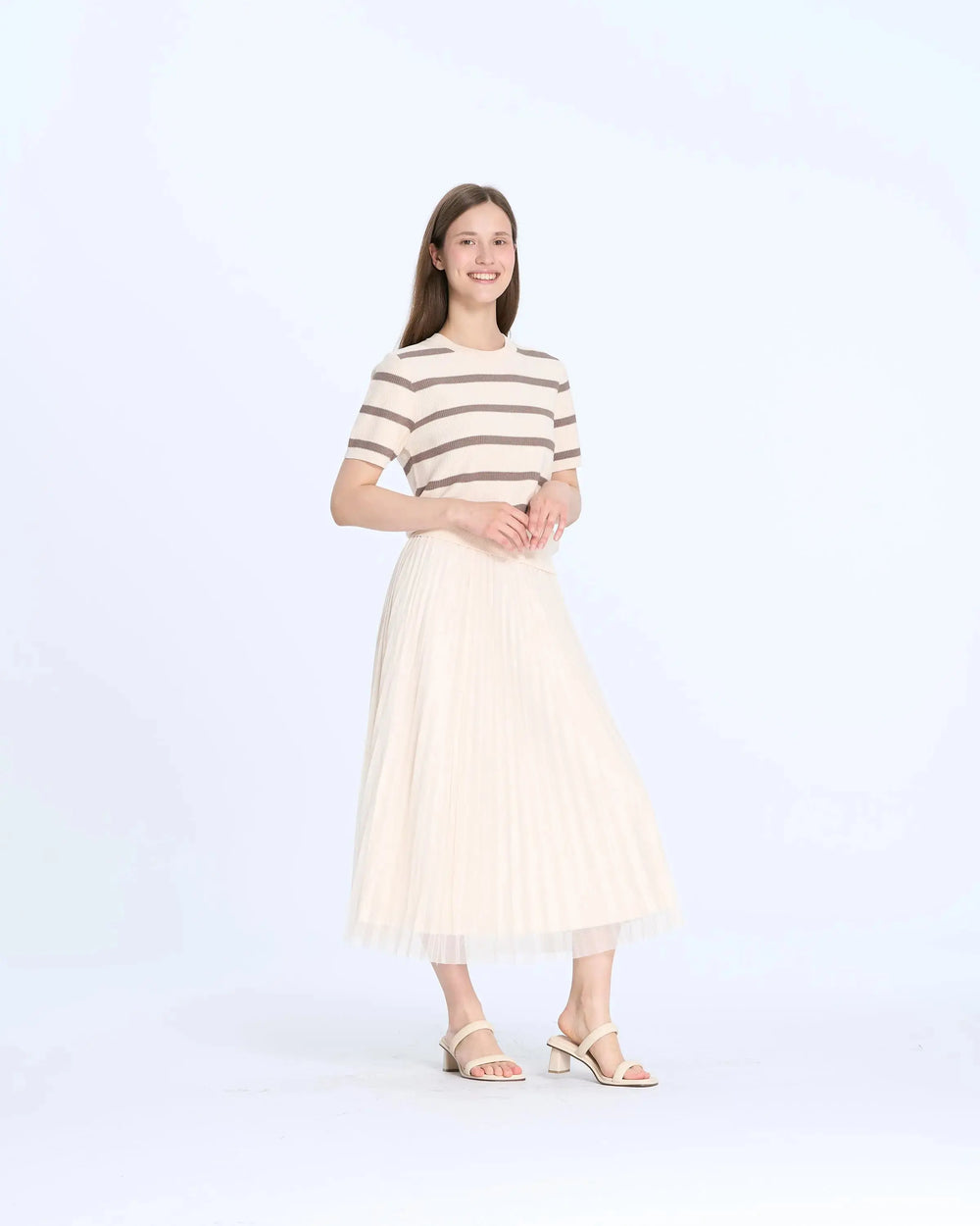An image of a   25175 Basic Stripe T-Shirt by  Mirra Masa