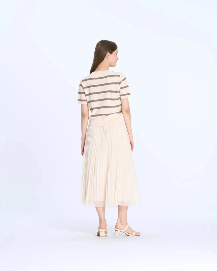 An image of a   25175 Basic Stripe T-Shirt by  Mirra Masa