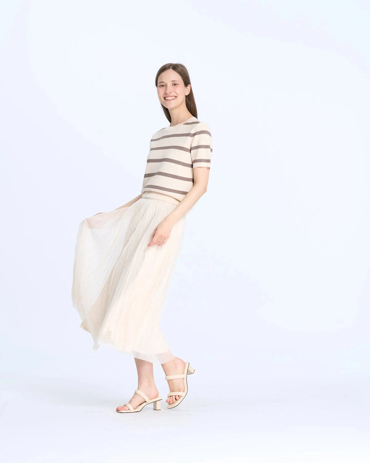 An image of a   25175 Basic Stripe T-Shirt by  Mirra Masa