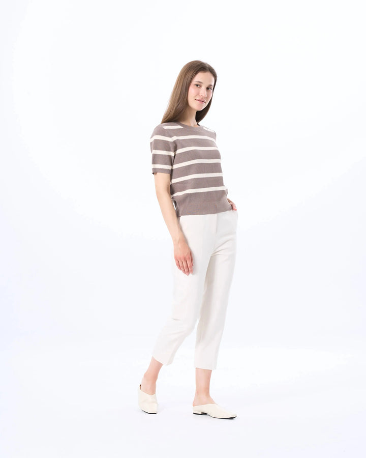 An image of a   25175 Basic Stripe T-Shirt by  Mirra Masa