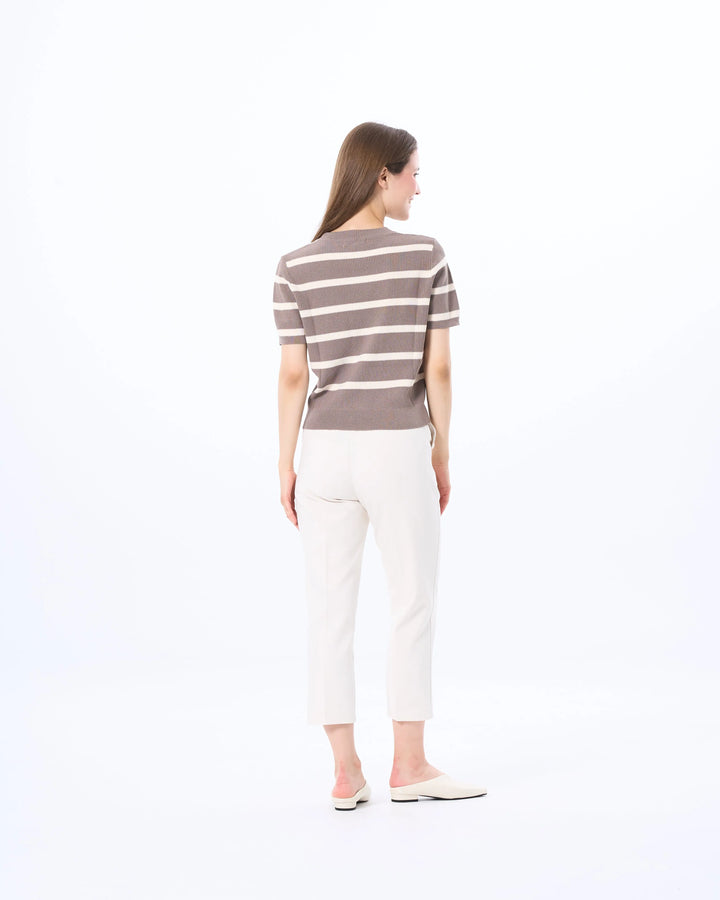 An image of a   25175 Basic Stripe T-Shirt by  Mirra Masa
