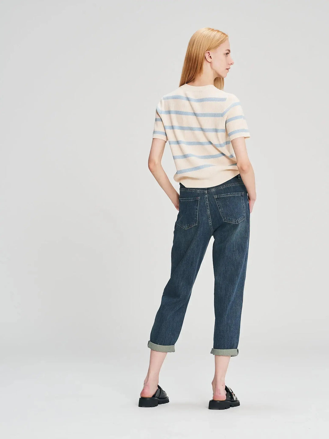 An image of a   25175 Basic Stripe T-Shirt by  Mirra Masa