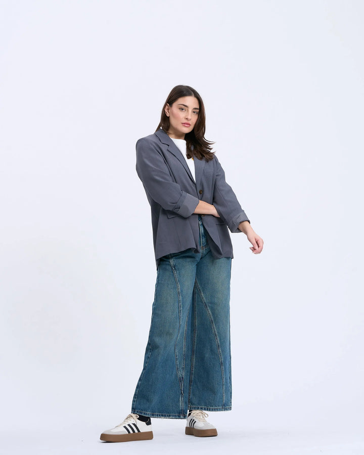 An image of a  Dark-Gray-onesize 2619 Versatile Blazer by  Mirra Masa