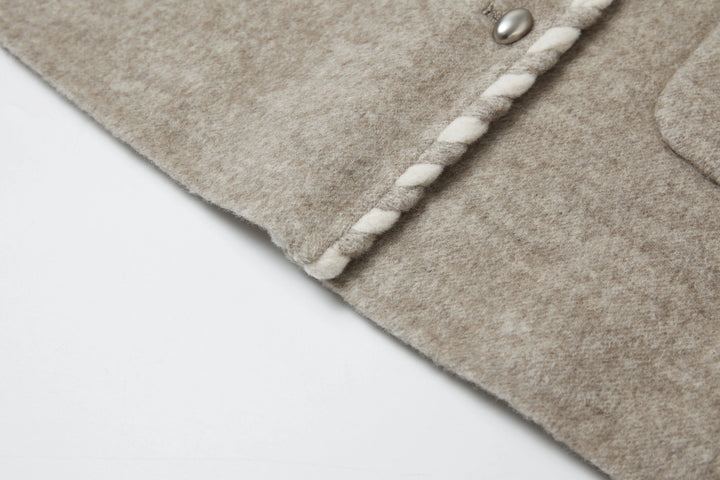 An image of a   2684Q Trimmed Wool Jacket by  Mirra Masa