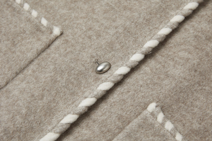 An image of a   2684Q Trimmed Wool Jacket by  Mirra Masa