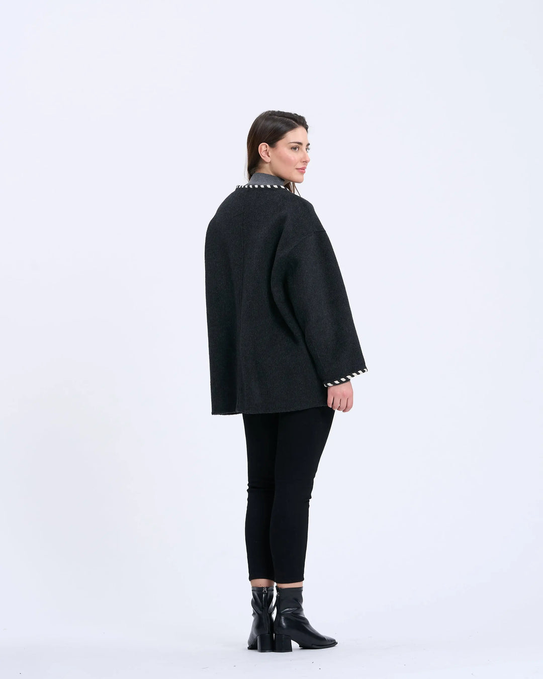 An image of a   2684Q Trimmed Wool Jacket by  Mirra Masa