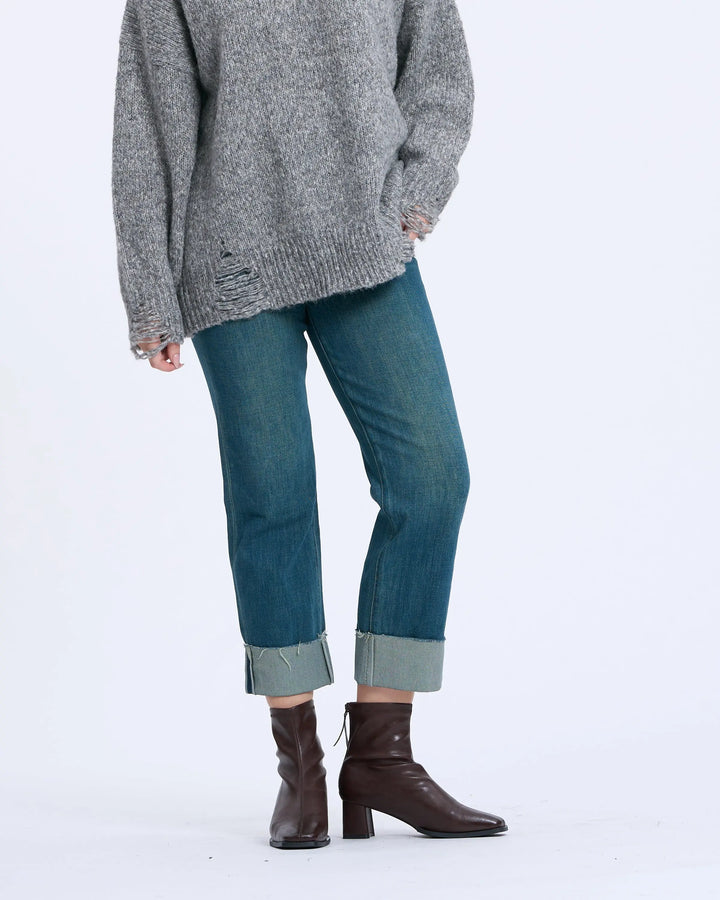 An image of a   2824Q Rolled-Cuff Denim Jeans by  Mirra Masa
