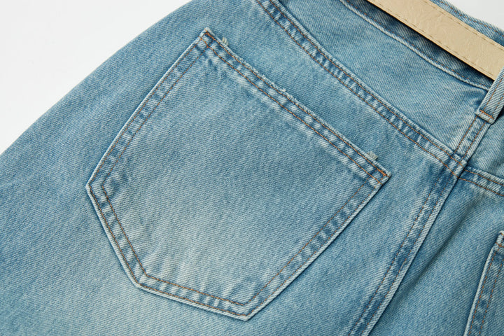 An image of a   30474 Denim Midi Skirt by  Mirra Masa