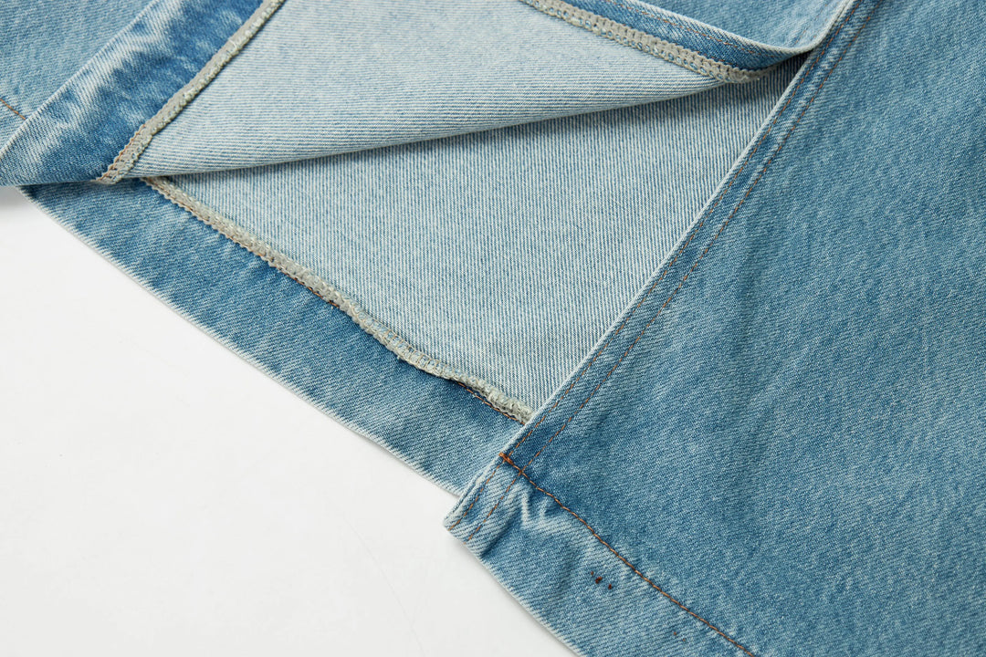 An image of a   30474 Denim Midi Skirt by  Mirra Masa