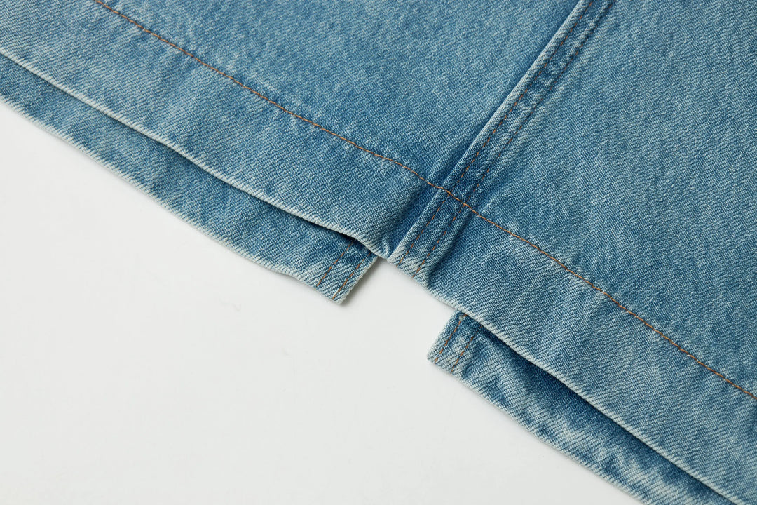 An image of a   30474 Denim Midi Skirt by  Mirra Masa