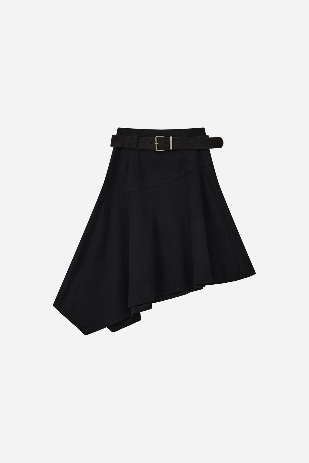 An image of a   30662 Belted Asymmetrical Skirt by  Mirra Masa
