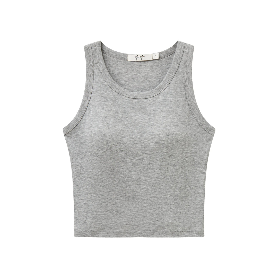 An image of a  grey / One-Size 31009 Padded Tank Top by  Mirra Masa