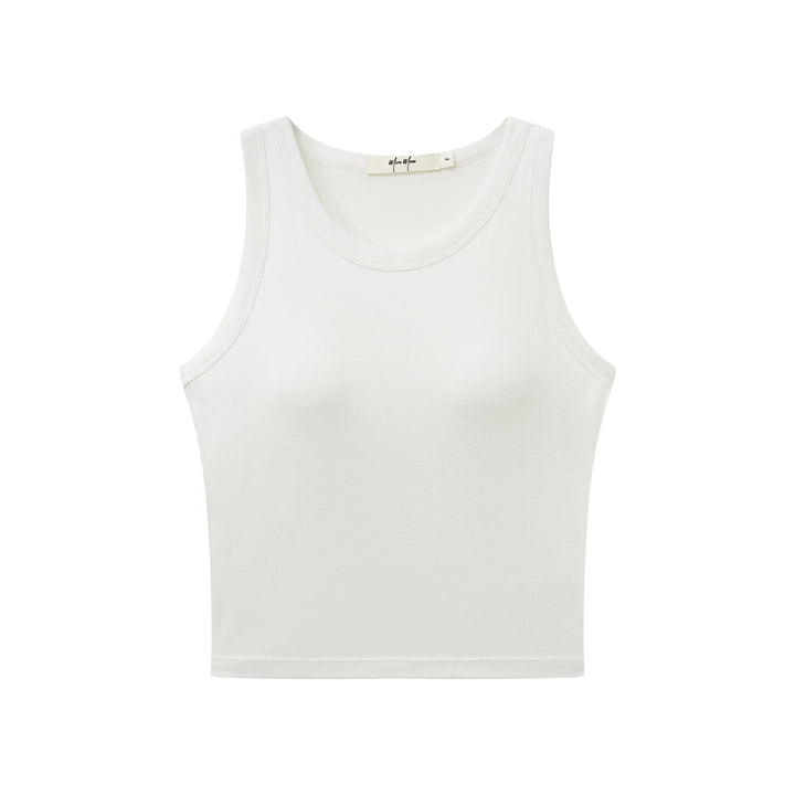 An image of a  White / One-Size 31009 Padded Tank Top by  Mirra Masa