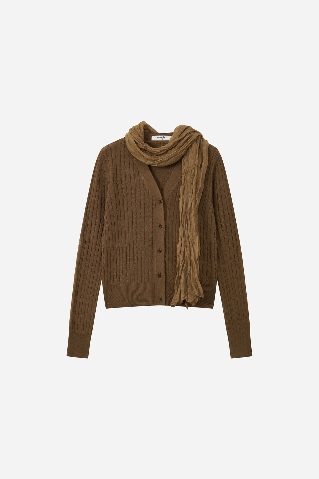 An image of a   31021 Cardigan & Scarf Set by  Mirra Masa