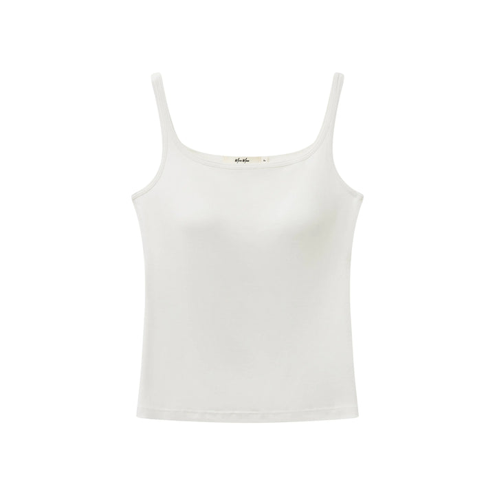 An image of a  White 31030 Padded Slip Top by  Mirra Masa