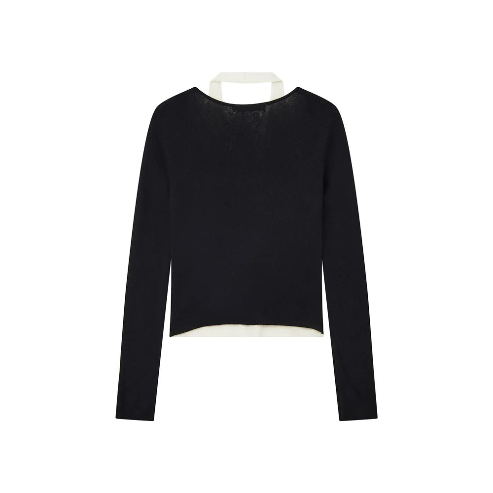 An image of a   31031 Layered Knit Top by  Mirra Masa