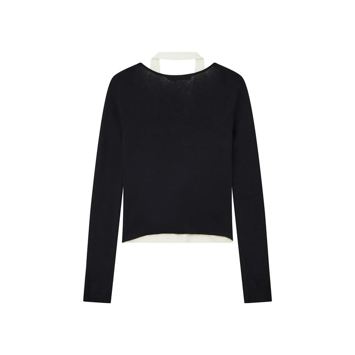 An image of a   31031 Layered Knit Top by  Mirra Masa