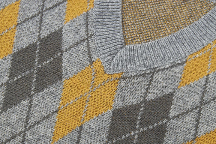 An image of a   31063 Argyle Knit Sweater Vest by  Mirra Masa