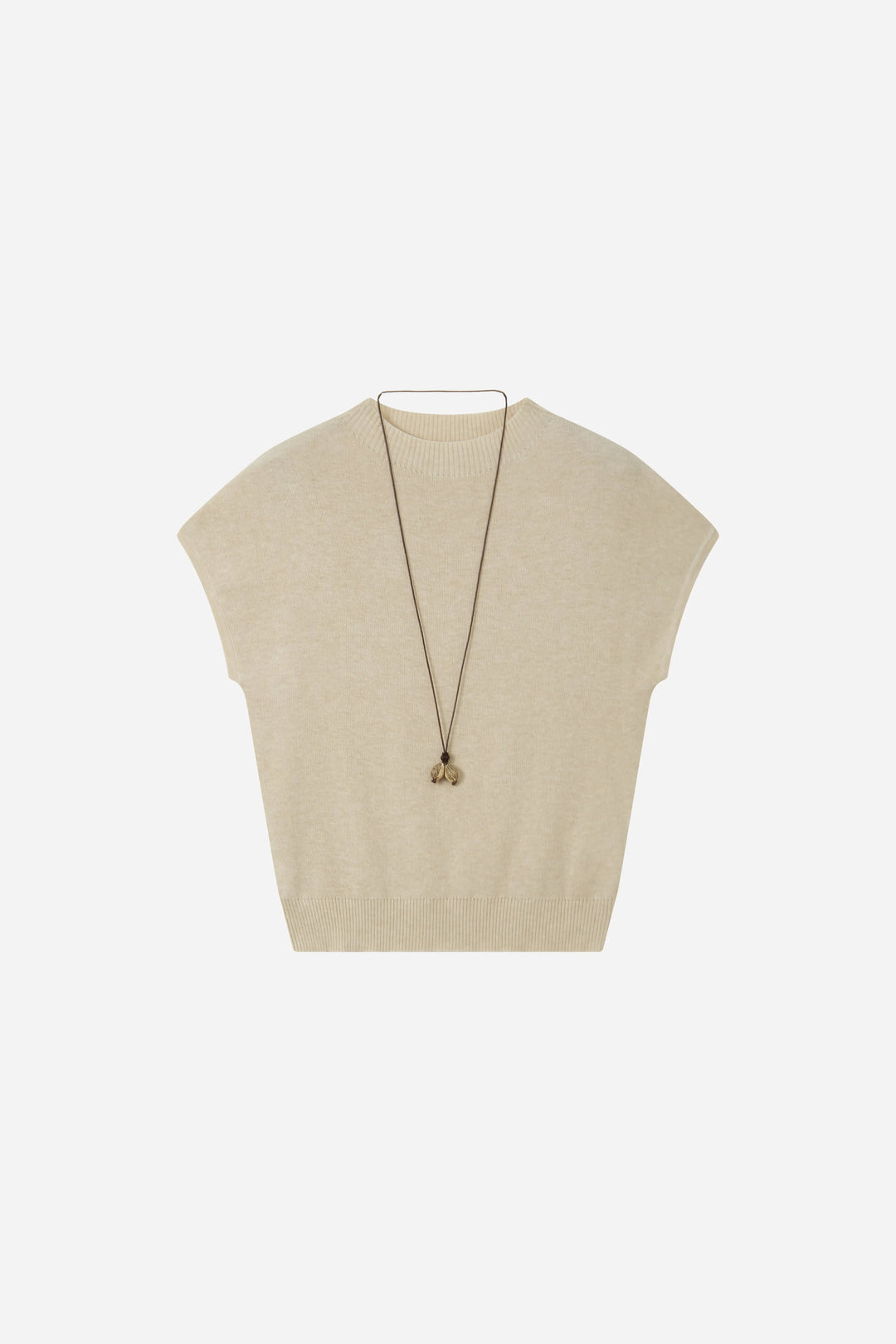 An image of a   31074 Button-Detail Cutout-Back Sweater by  Mirra Masa