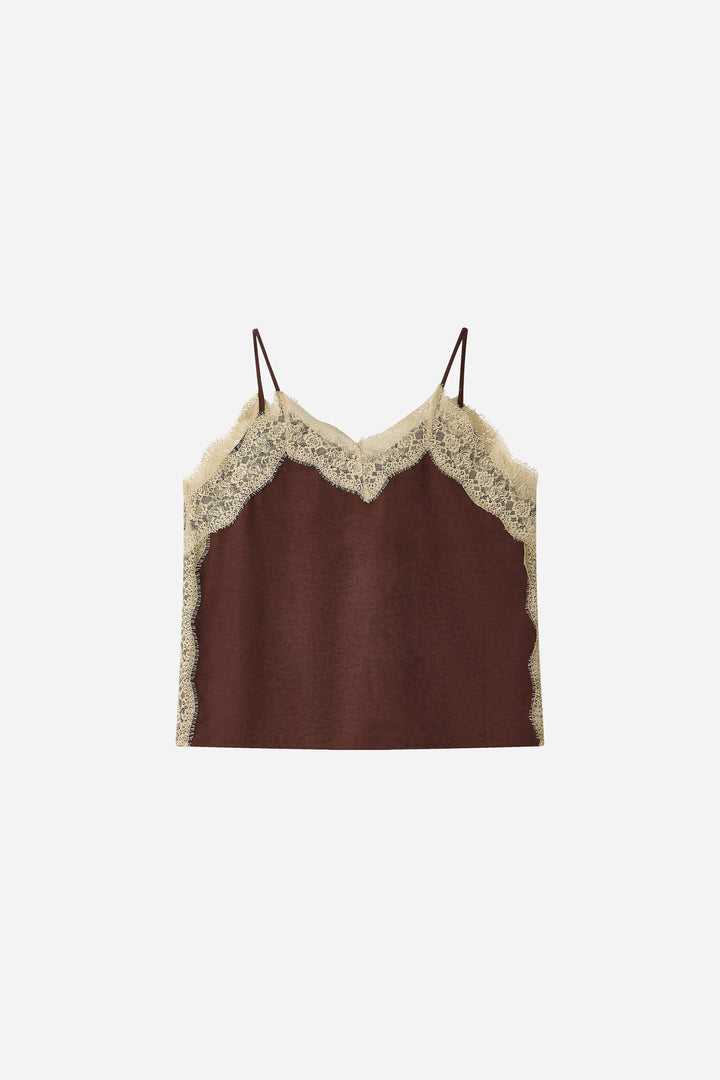 An image of a   31118 Lace Trim Camisole by  Mirra Masa
