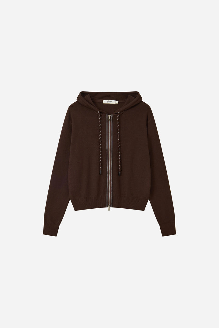 An image of a   31124 The Everyday Zip-Up Knit Hoodie by  Mirra Masa