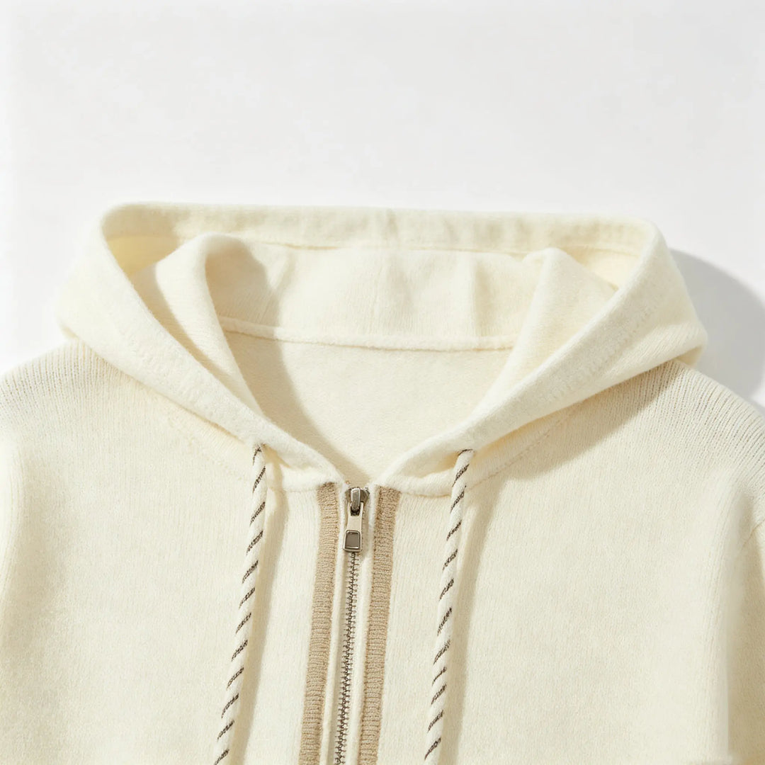 An image of a   31124 The Everyday Zip-Up Knit Hoodie by  Mirra Masa